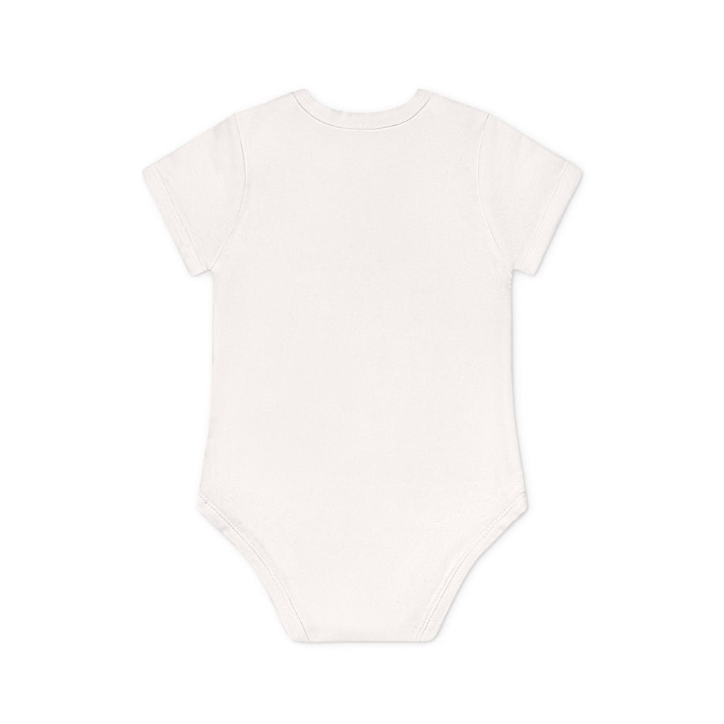 Hockey Baby Bodysuit — Cute Retro Goalie Graphic Organic Short Sleeve