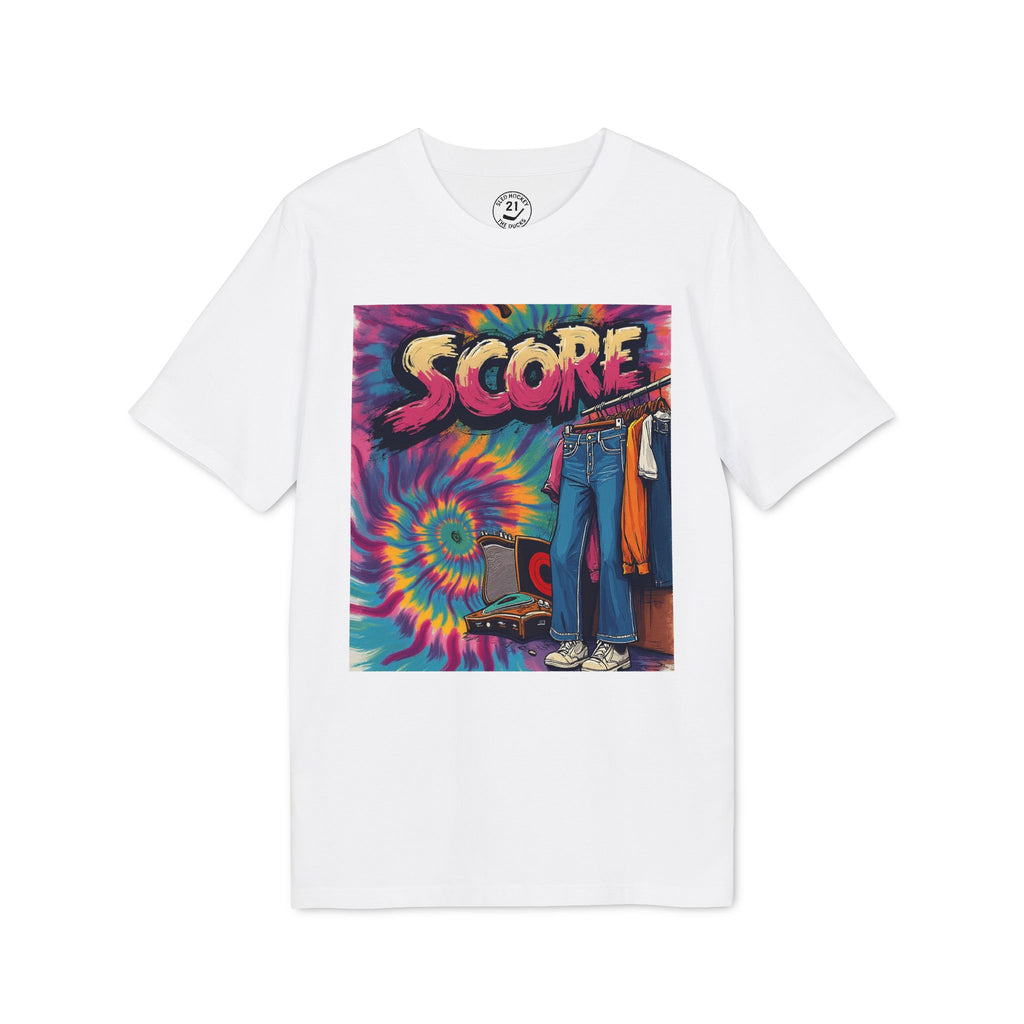 Score Tie-Dye Graphic T-Shirt — Retro 70s Skate Vibe
