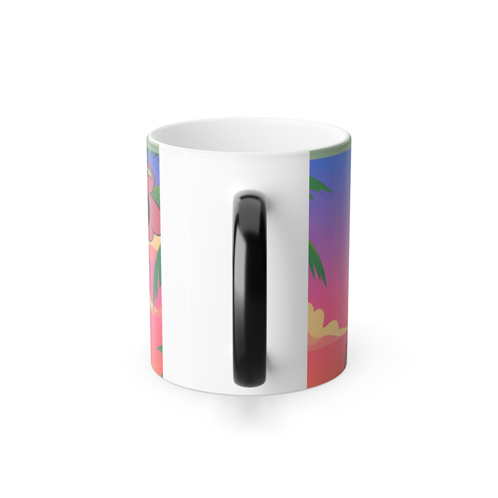 Color-Changing Mug — Retro Hockey Player "Thank You" Design, 11 oz