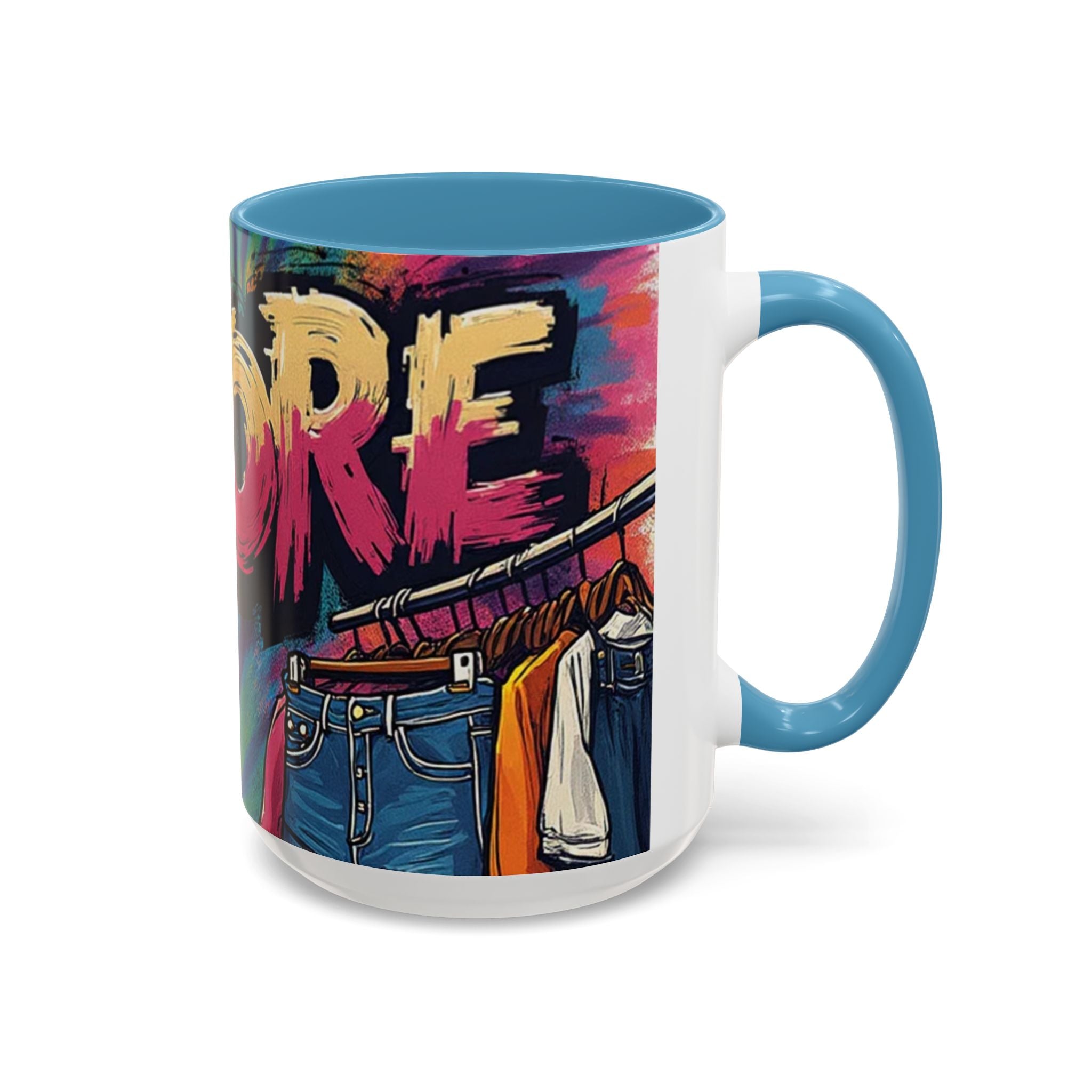 Coffee Mug — 'More' Retro Graffiti Closet Design Accent Mug (11/15oz)