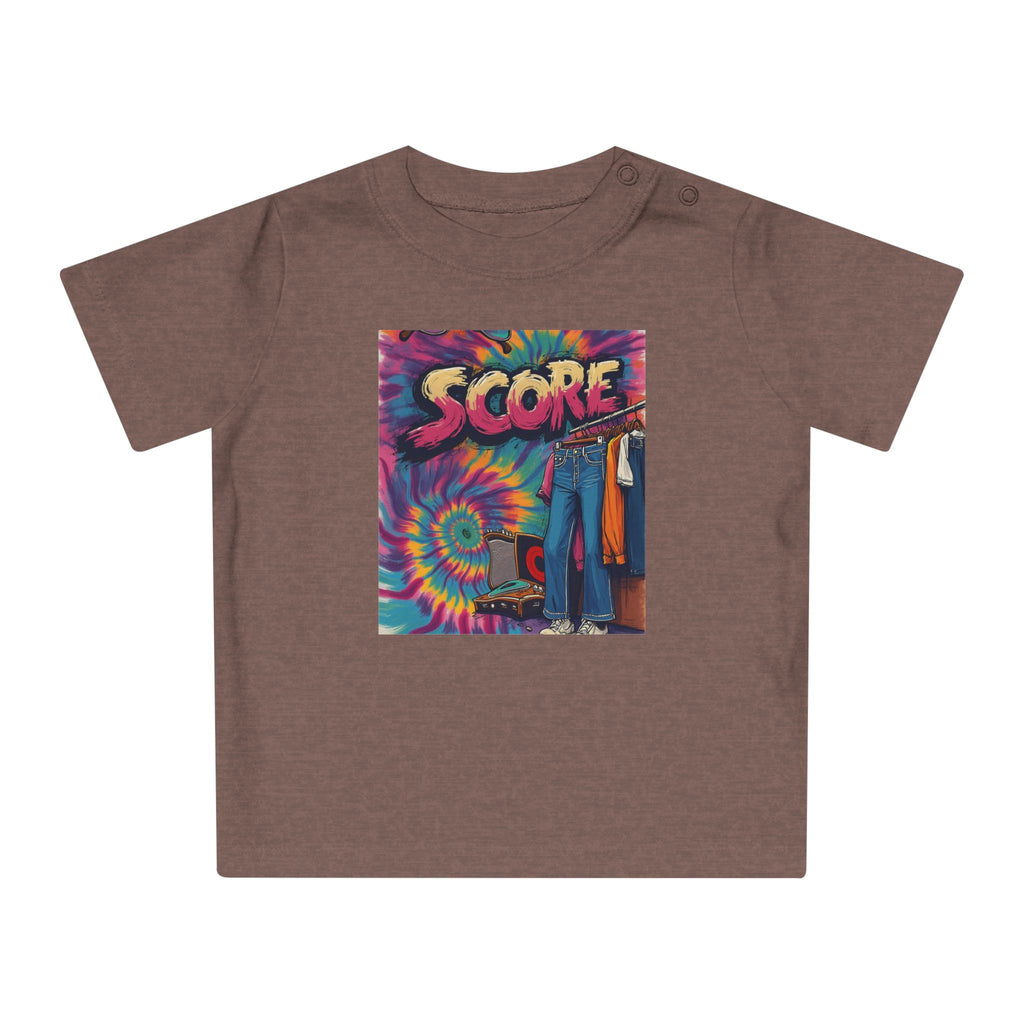 Score Tie-Dye Baby T-Shirt — Retro Arcade Vibe Infant Tee