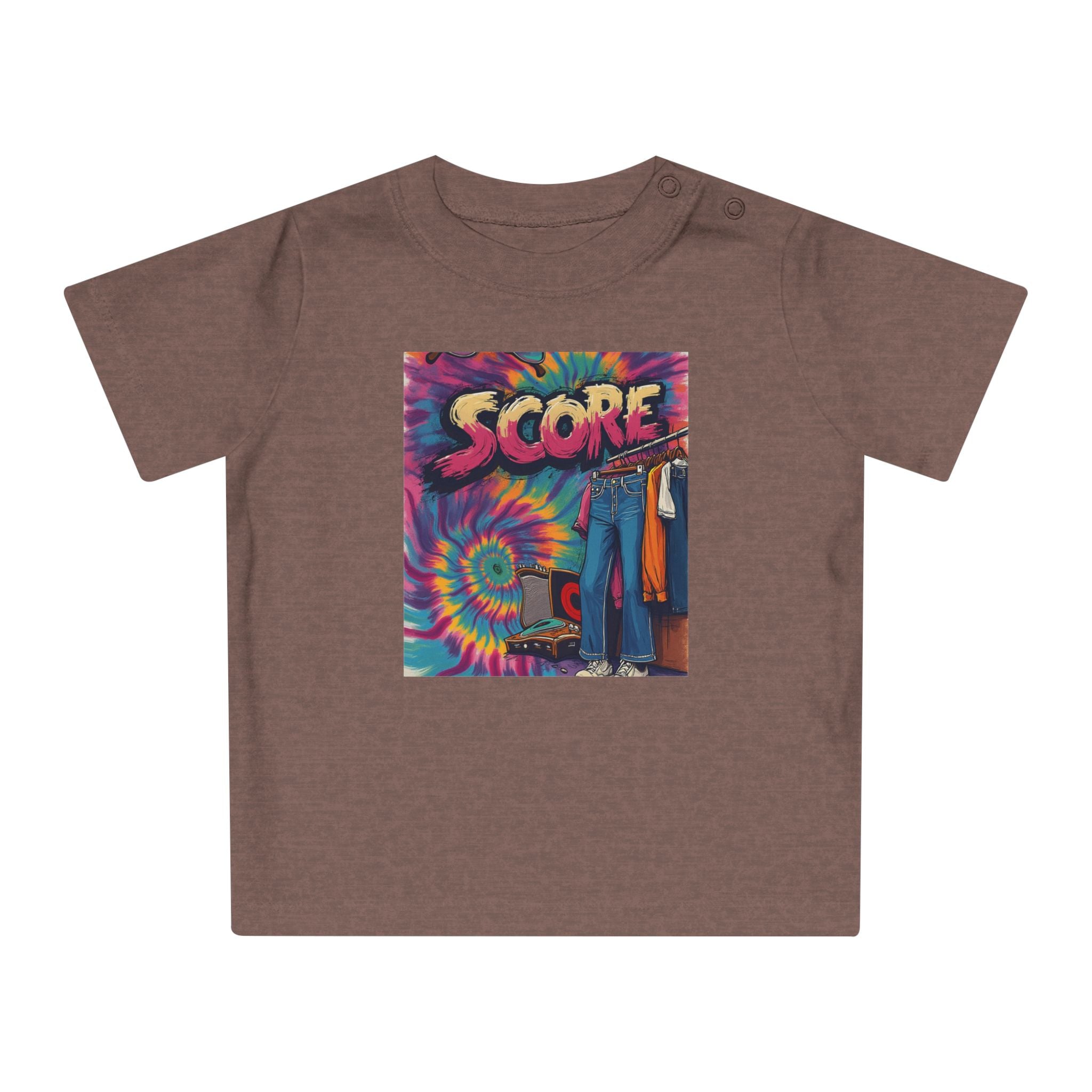Score Tie-Dye Baby T-Shirt — Retro Arcade Vibe Infant Tee