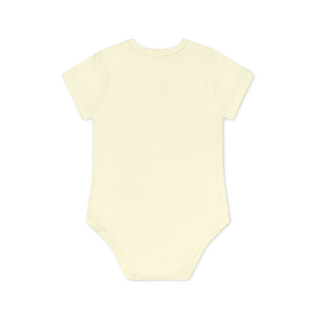 Hockey Baby Bodysuit — Cute Retro Goalie Graphic Organic Short Sleeve