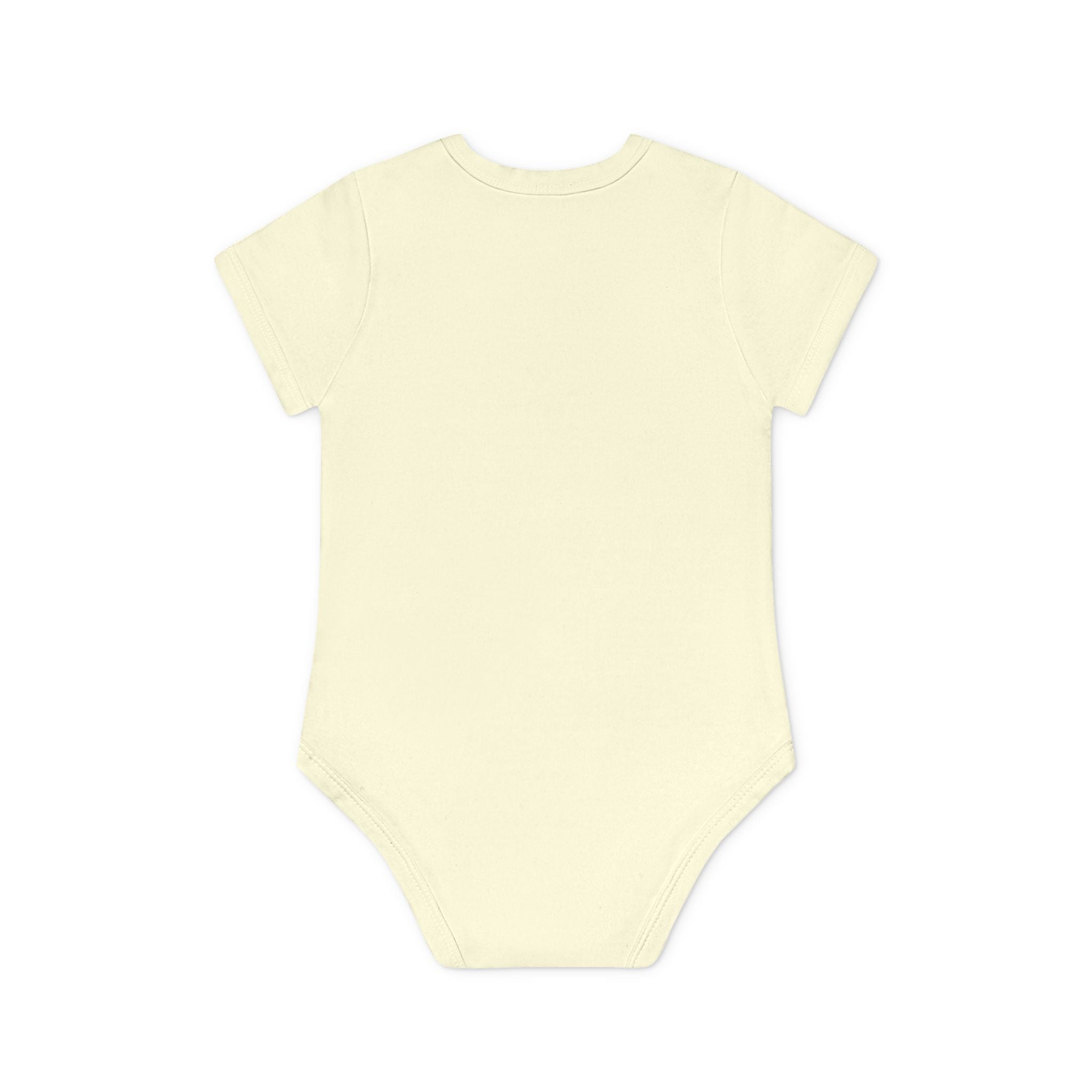 Hockey Baby Bodysuit — Cute Retro Goalie Graphic Organic Short Sleeve