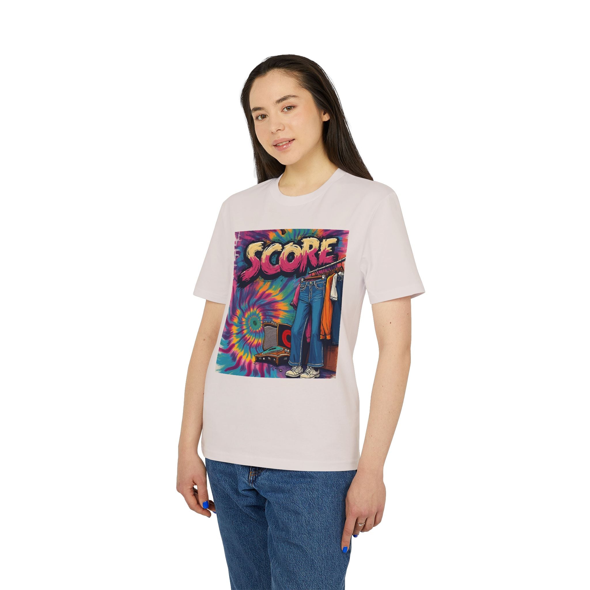Score Tie-Dye Graphic T-Shirt — Retro 70s Skate Vibe
