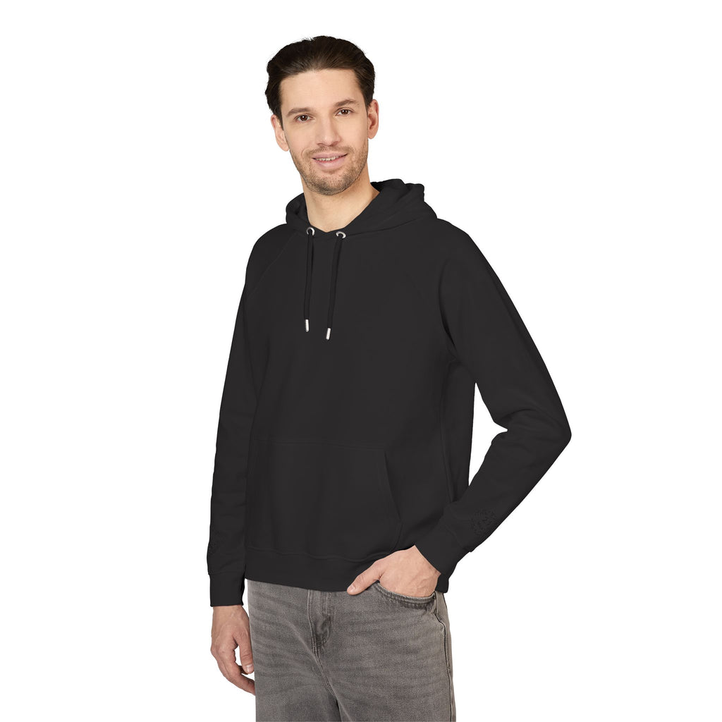Embroidered Maple Leaf Pocket Hoodie — Eco Raglan Pullover
