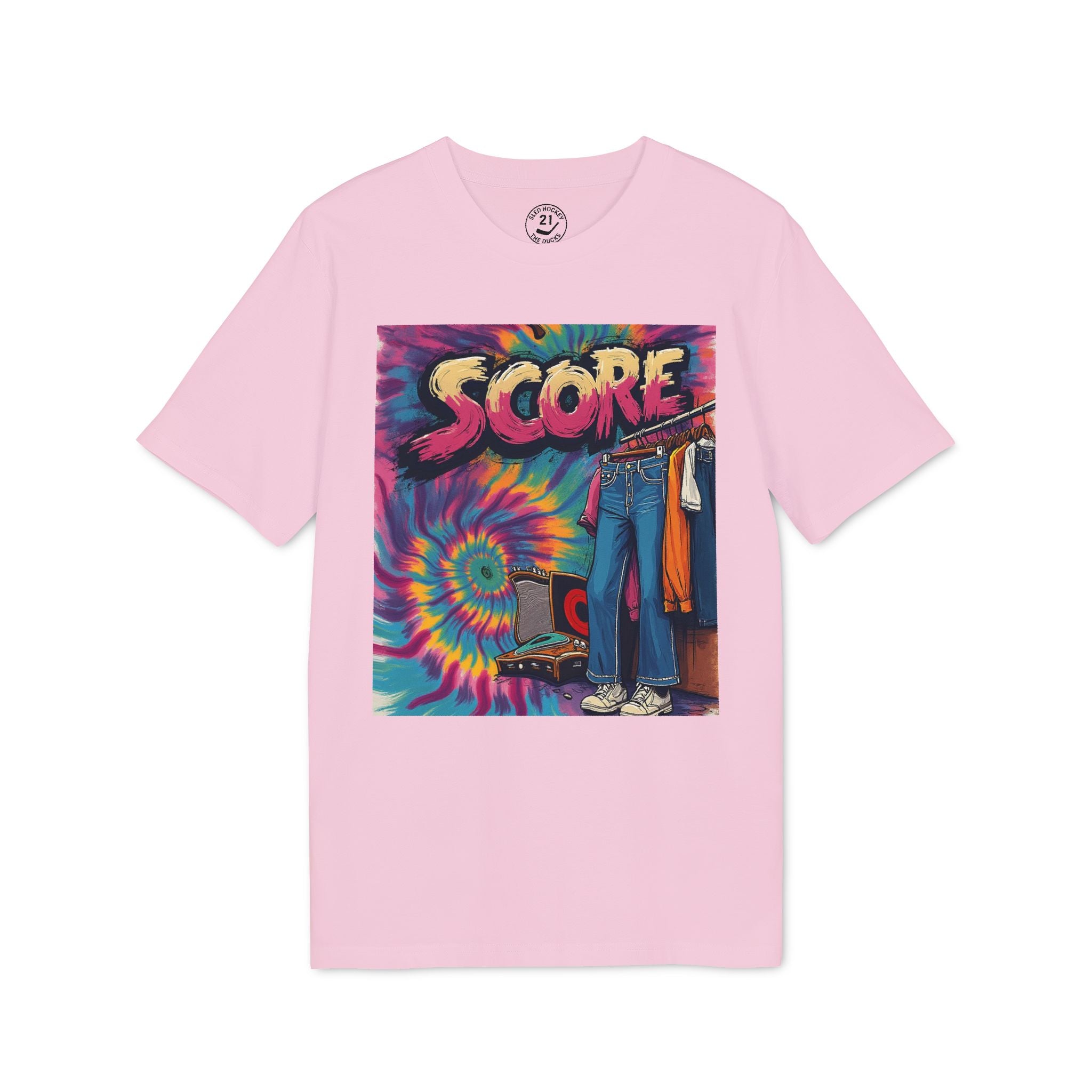 Score Tie-Dye Graphic T-Shirt — Retro 70s Skate Vibe
